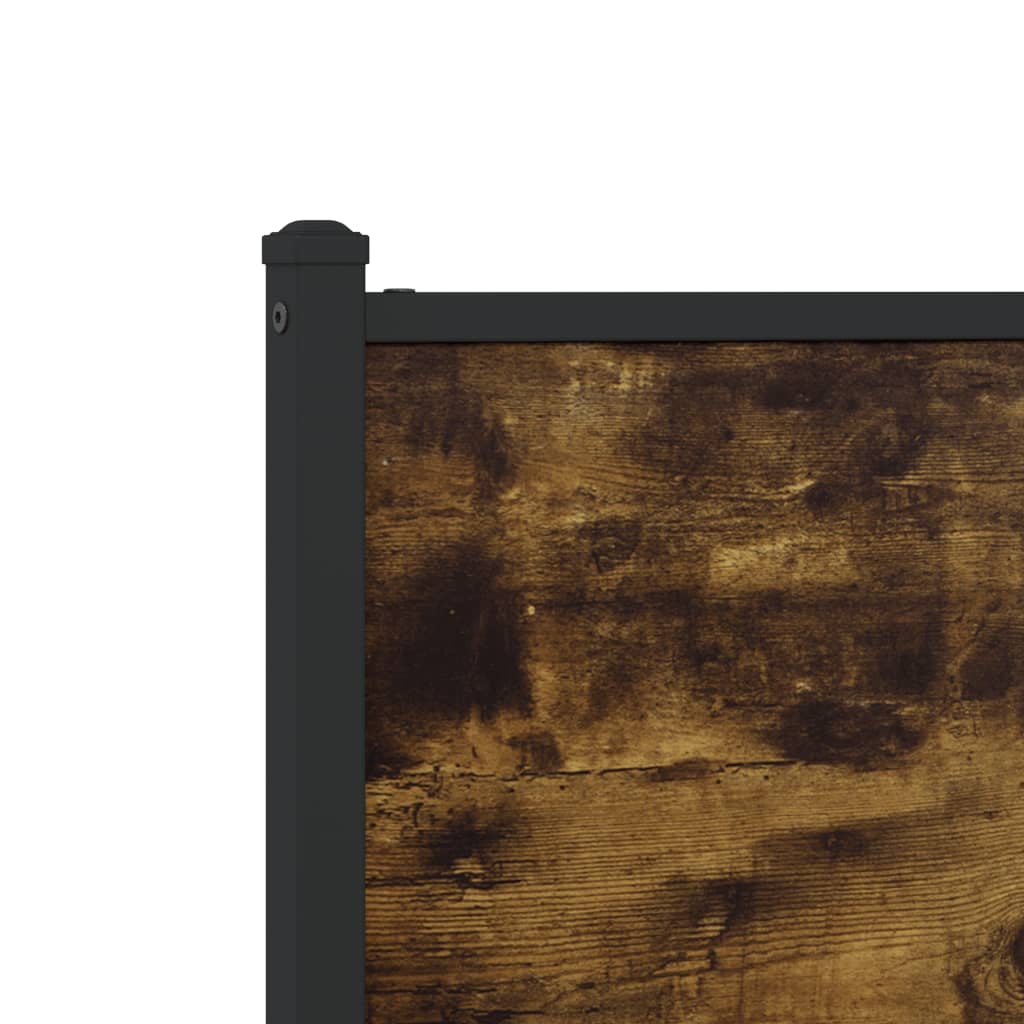 Giroletto senza Materasso in Metallo-Struttura Letto Rovere Fumo 100x200 cm 700666