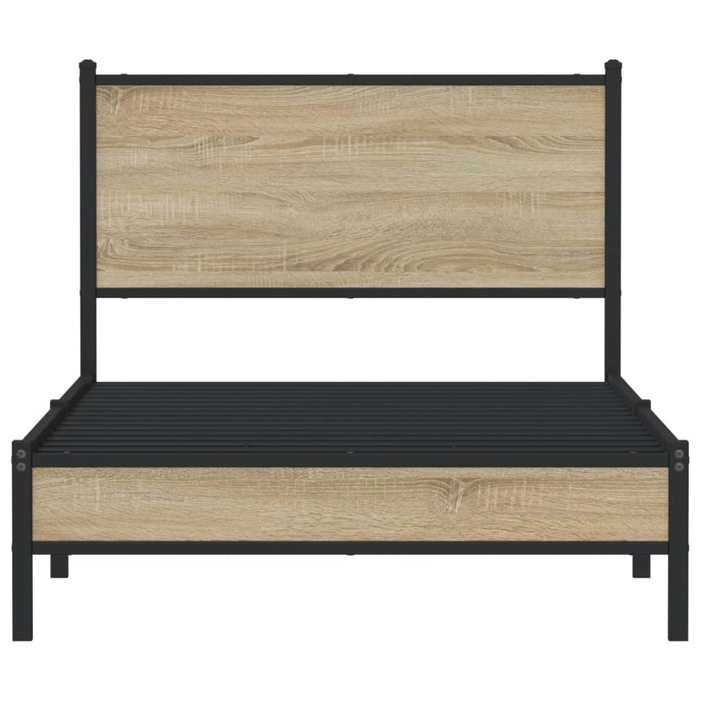 Giroletto senza Materaso in Metallo Rovere Sonoma 100x200 cm 4007863