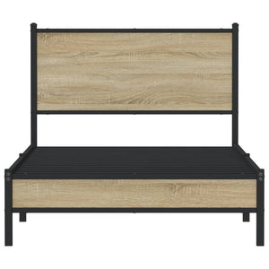 Giroletto senza Materaso in Metallo Rovere Sonoma 100x200 cm 4007863