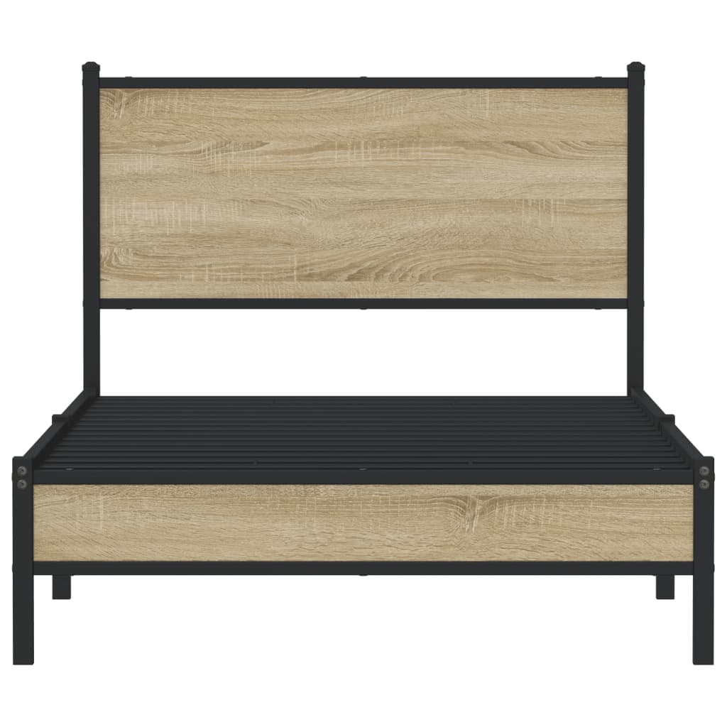 Giroletto senza Materasso in Metallo-Struttura Letto Rovere Sonoma 107x203 cm 475563