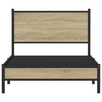 Giroletto senza Materasso in Metallo-Struttura Letto Rovere Sonoma 107x203 cm 475563