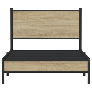 Giroletto senza Materasso in Metallo-Struttura Letto Rovere Sonoma 107x203 cm 475563