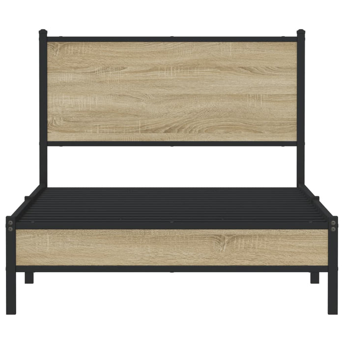 Giroletto senza Materasso in Metallo-Struttura Letto Rovere Sonoma 107x203 cm 475563