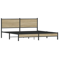 Giroletto senza Materaso in Metallo Rovere Sonoma 160x200 cm 4007871