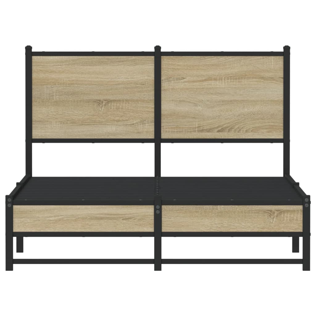 Giroletto senza Materaso in Metallo Rovere Sonoma 120x200 cm 4007884