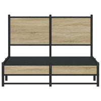 Giroletto senza Materaso in Metallo Rovere Sonoma 120x200 cm 4007884