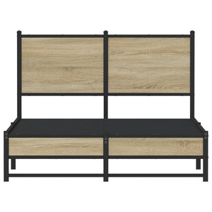 Giroletto senza Materaso in Metallo Rovere Sonoma 120x200 cm 4007884