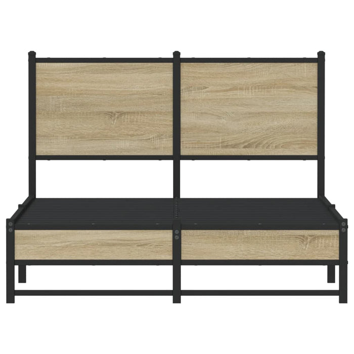 Giroletto senza Materaso in Metallo Rovere Sonoma 120x200 cm 4007884