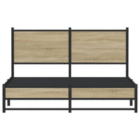 Giroletto senza Materaso in Metallo Rovere Sonoma 140x200 cm 4007887