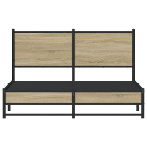 Giroletto senza Materaso in Metallo Rovere Sonoma 140x200 cm 4007887