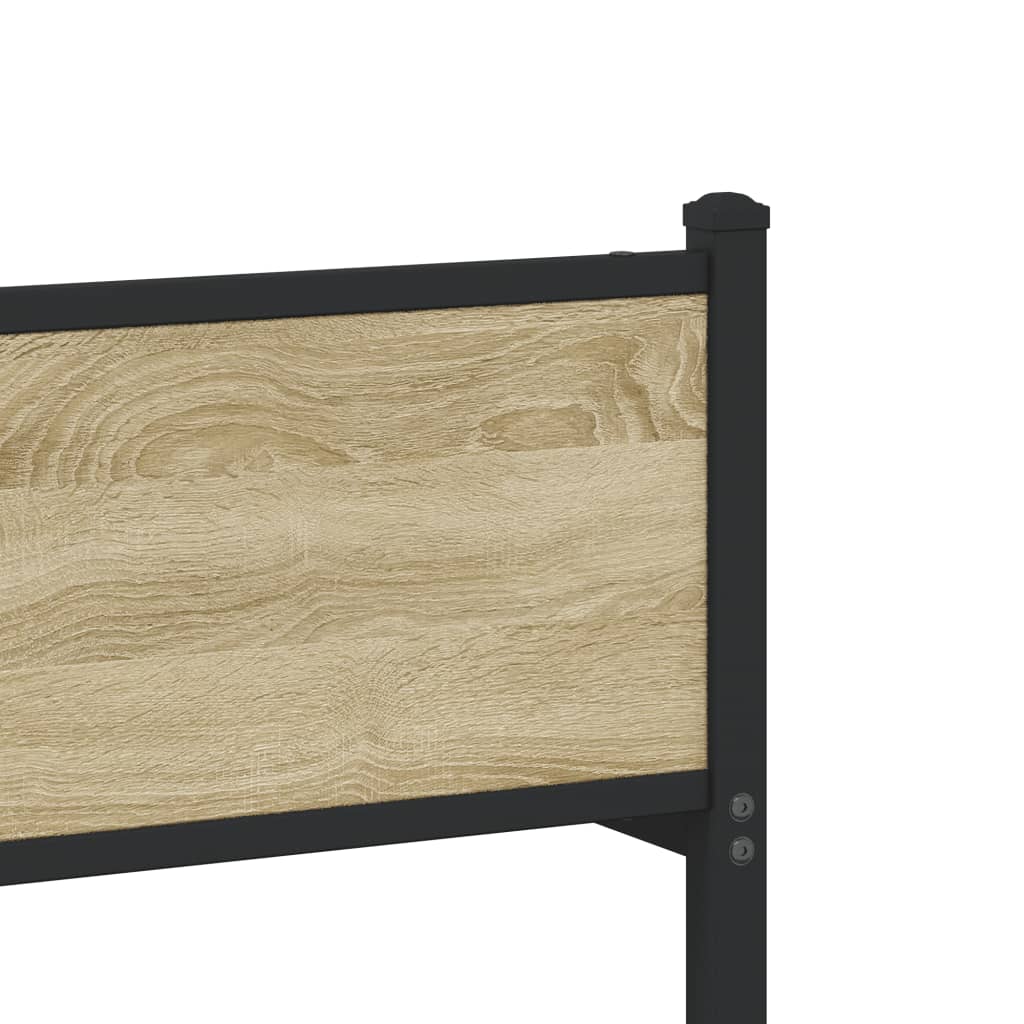 Giroletto senza Materasso in Metallo-Struttura Letto Rovere Sonoma 90x200 cm 248542