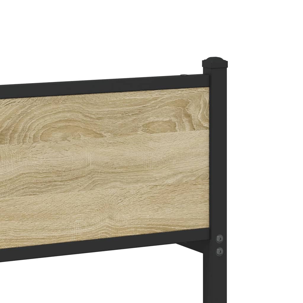 Giroletto senza Materasso in Metallo-Struttura Letto Rovere Sonoma 107x203 cm 360740