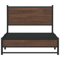 Giroletto senza Materasso in Metallo Rovere Marrone 100x200 cm 4007935