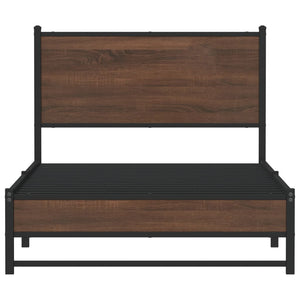 Giroletto senza Materasso in Metallo Rovere Marrone 100x200 cm 4007935