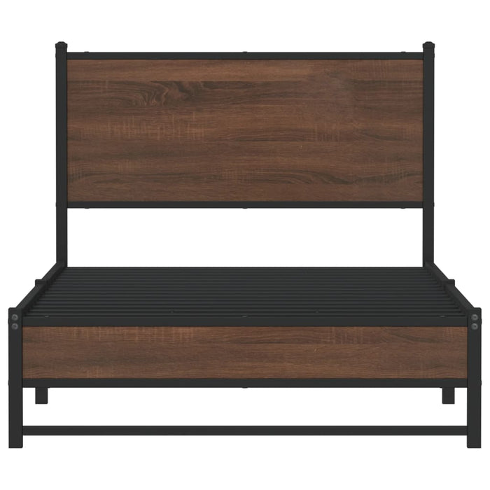 Giroletto senza Materasso in Metallo Rovere Marrone 100x200 cm 4007935