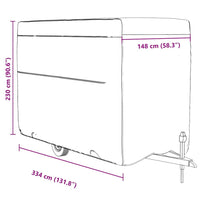 Copertura per Rimorchio per Cavalli 334x148x230 cm non Tessuto