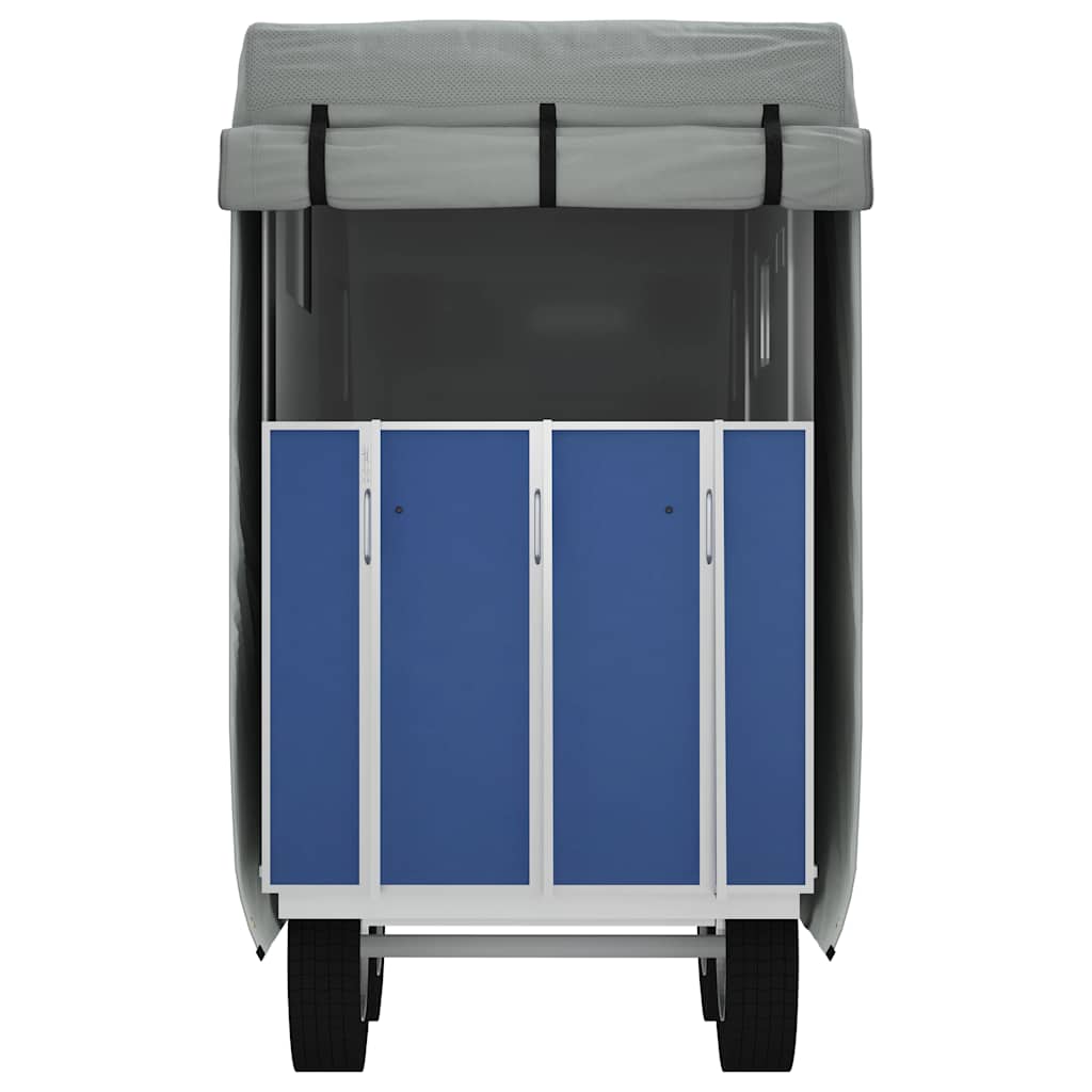 Copertura Rimorchio Cavalli Grigia 376x168x240 cm non Tessuto 4015883