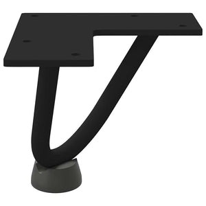 vidaXL Gambe a forcina per tavolino da caffè 4 pz nere 10 cm in acciaio massiccio