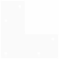 Gambe a forcina per tavolino 4 pz bianche 10 cm in acciaio massiccio 4012409