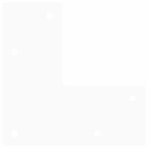 Gambe a forcina per tavolino 4 pz bianche 10 cm in acciaio massiccio 4012409