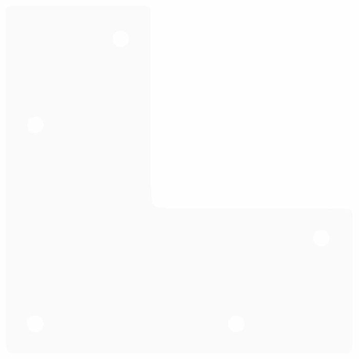 Gambe a forcina per tavolino 4 pz bianche 10 cm in acciaio massiccio 4012409