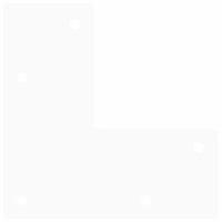 Gambe a forcina per tavolino 4 pz-Set di 4 Gamba per Tavolo bianche 20 cm in acciaio massiccio 570790