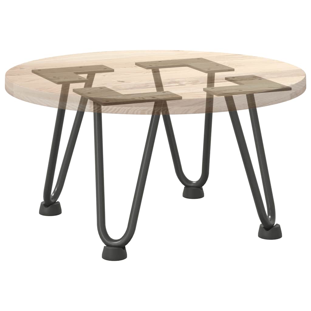 vidaXL Gambe a forcina per tavolino 4 pz antracite 20 cm acciaio massiccio