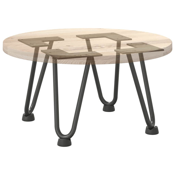 Gambe a forcina per tavolino 4 pz antracite 20 cm acciaio massiccio 4012414