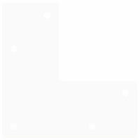 Gambe a forcina per tavolino 4 pz-Set di 4 Gamba per Tavolo bianche 42 cm in acciaio massiccio 966946