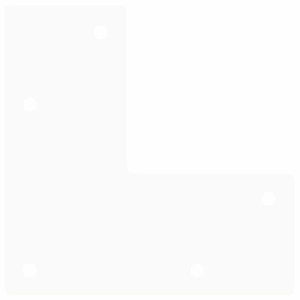 Gambe a forcina per tavolino 4 pz-Set di 4 Gamba per Tavolo bianche 42 cm in acciaio massiccio 966946