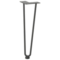 Gambe a forcina per tavolino 4 pz antracite 42 cm acciaio massiccio 4012422