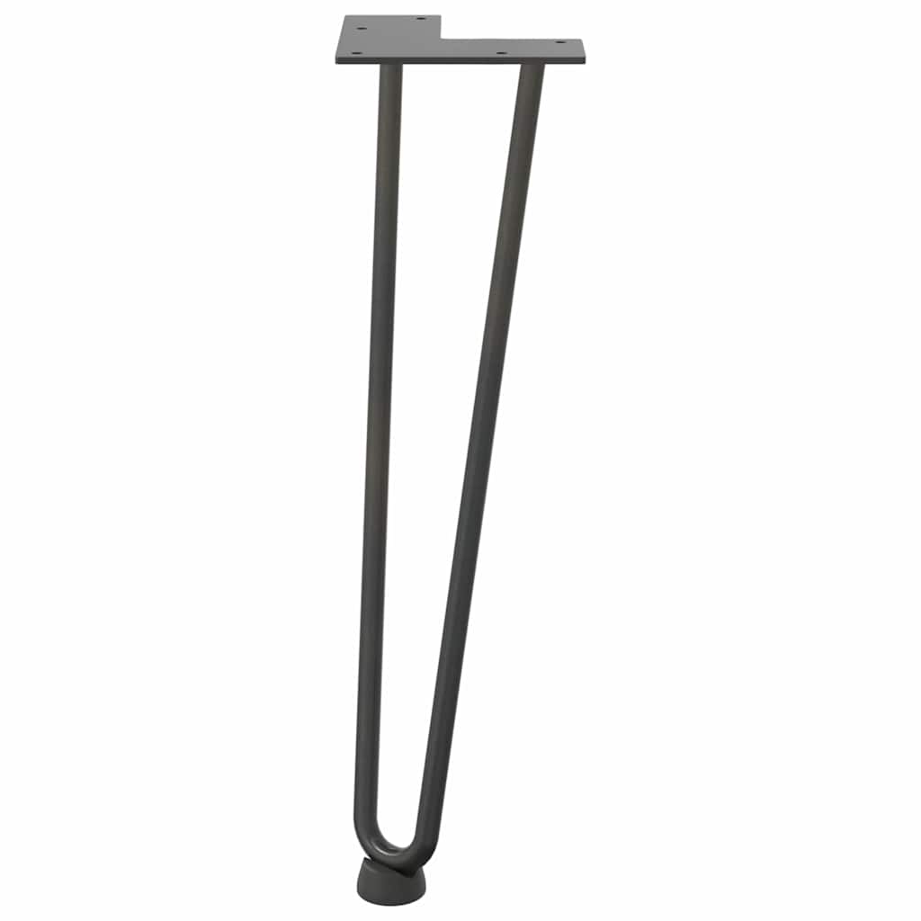 Gambe a forcina per tavolino 4 pz-Set di 4 Gamba per Tavolo antracite 42 cm acciaio massiccio 103424