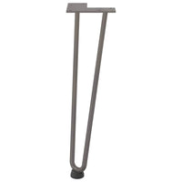 Gambe a forcina per tavolino 4 pz-Set di 4 Gamba per Tavolo in acciaio naturale 42 cm in acciaio massiccio 238730