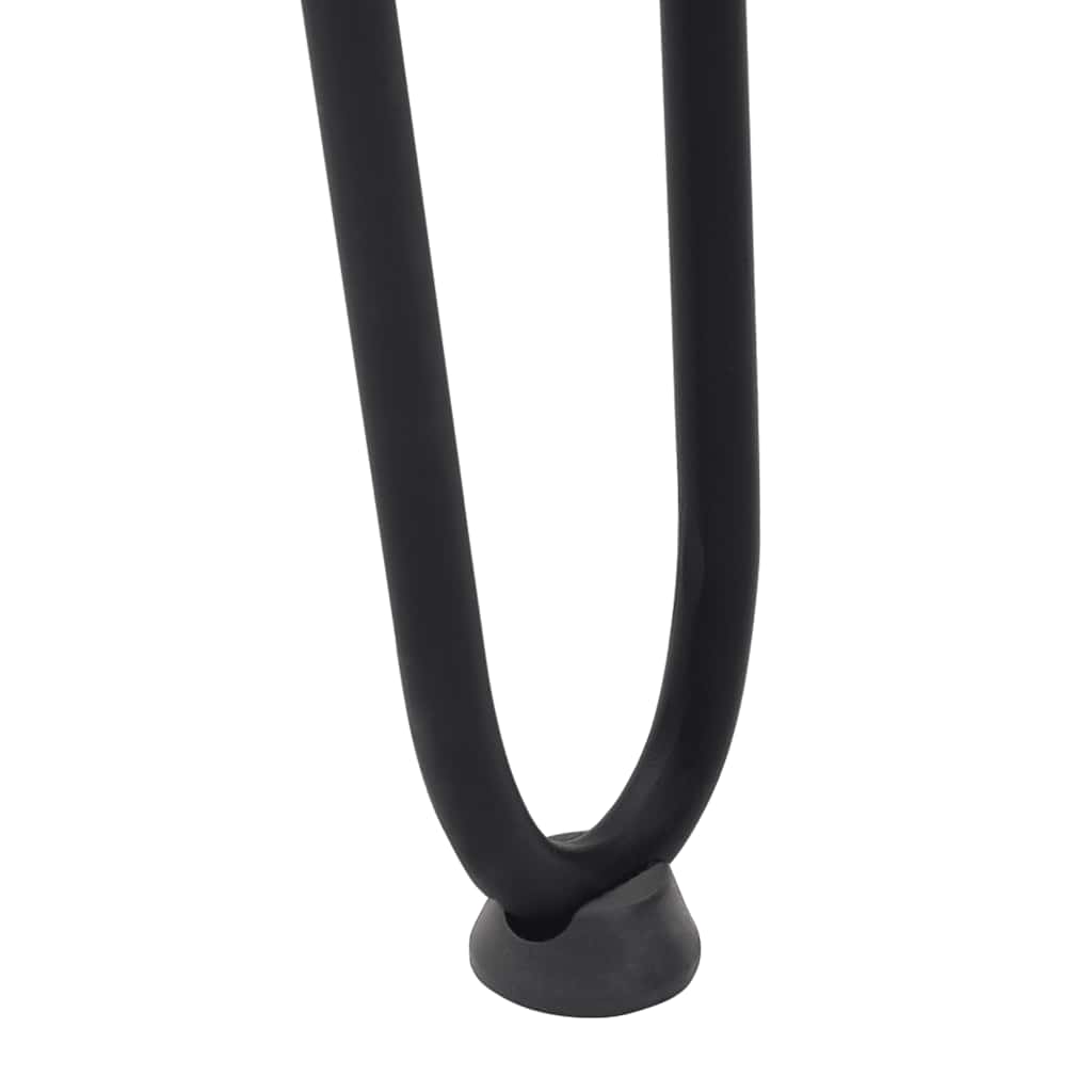 Gambe per Tavolo a Forcina 4 pz Nero 72 cm in Acciaio Massiccio 4012424