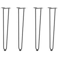 Gambe a forcina per tavoli consolle 4 pz Antracite 72 cm Acciaio massiccio
