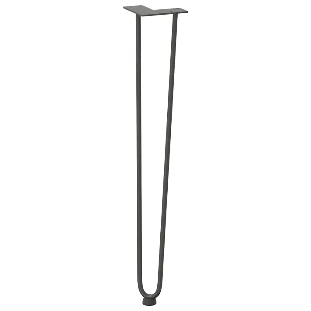 Gambe a forcina per tavoli consolle 4 pz Antracite 72 cm Acciaio massiccio