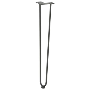 Gambe a forcina per tavoli consolle 4 pz Antracite 72 cm Acciaio massiccio