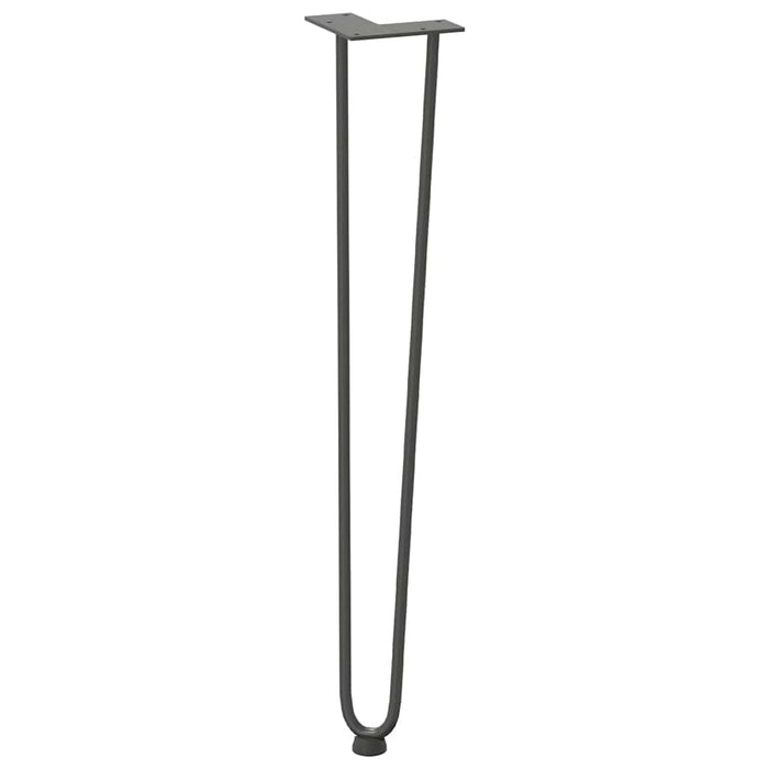 Gambe a forcina per tavoli consolle 4 pz Antracite 72 cm Acciaio massiccio