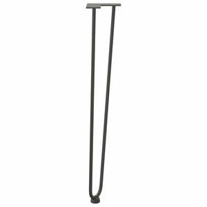 Gambe a forcina per tavoli consolle 4 pz Antracite 72 cm Acciaio massiccio