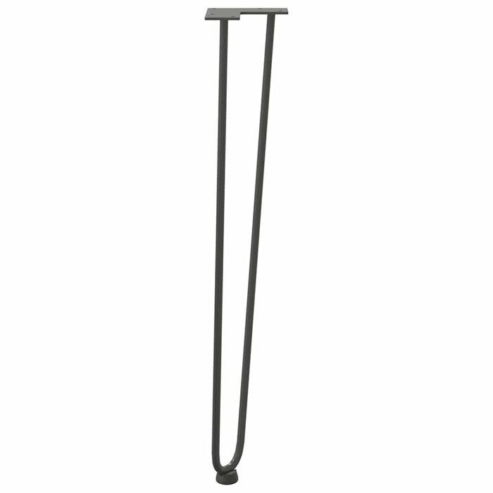 Gambe a forcina per tavoli consolle 4 pz Antracite 72 cm Acciaio massiccio