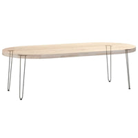 Gambe a forcina per tavoli consolle 4 pz in acciaio naturale 72 cm in acciaio massiccio