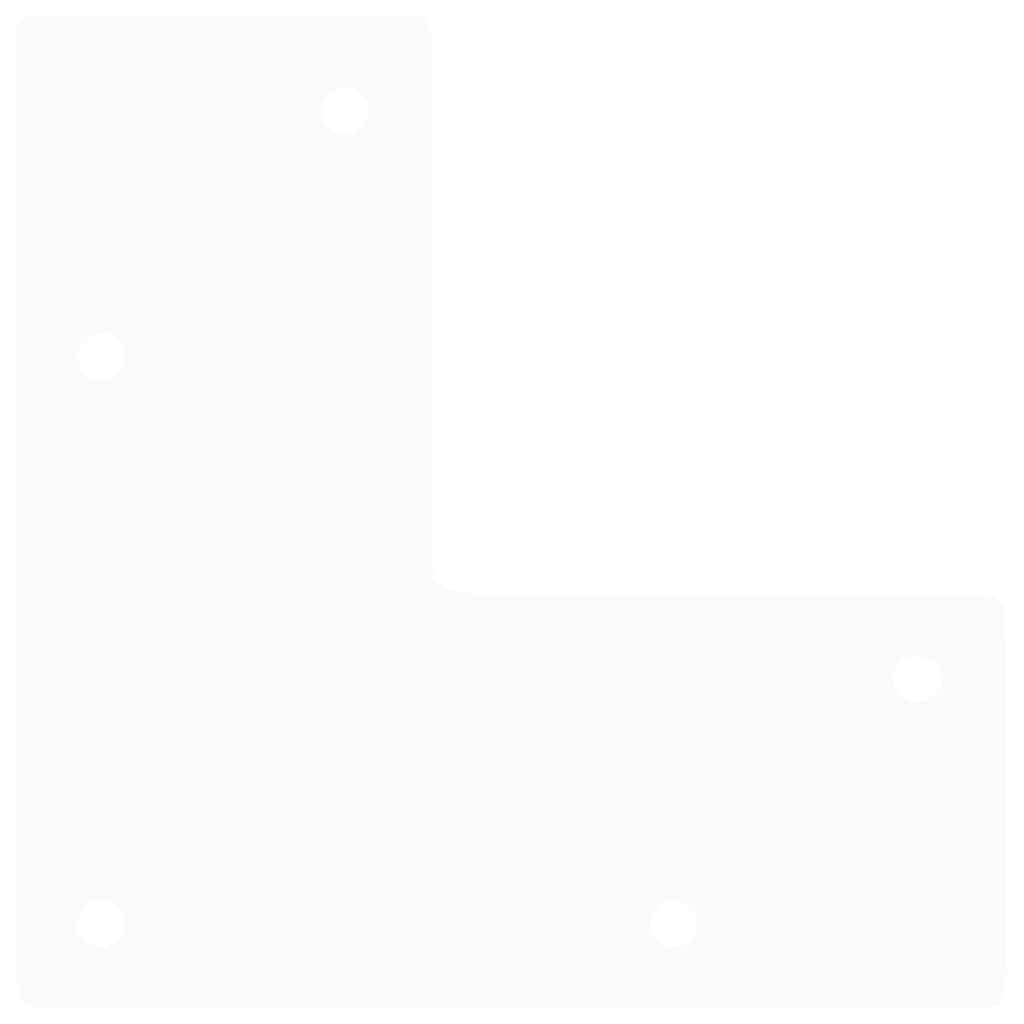 vidaXL Gambe a forcina per tavolino 4 pz bianche 10 cm in acciaio massiccio