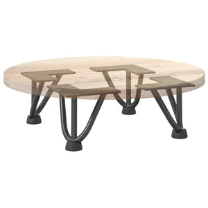 Gambe Tavolo a Forcina 4 pz Antracite 10 cm Acciaio Massiccio 4012430