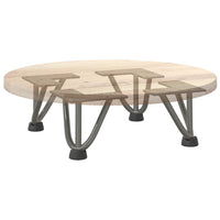 Gambe a forcina per tavolino 4 pz in acciaio naturale 10 cm in acciaio massiccio