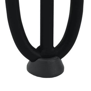 Gambe per Tavolo a Forcina 4 pz Nero 20 cm in Acciaio Massiccio 4012432