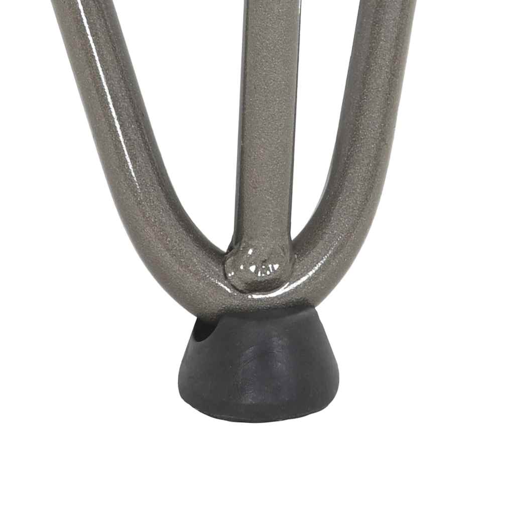 Gambe a forcina per tavolino 4 pz in acciaio naturale 20 cm in acciaio massiccio 4012435