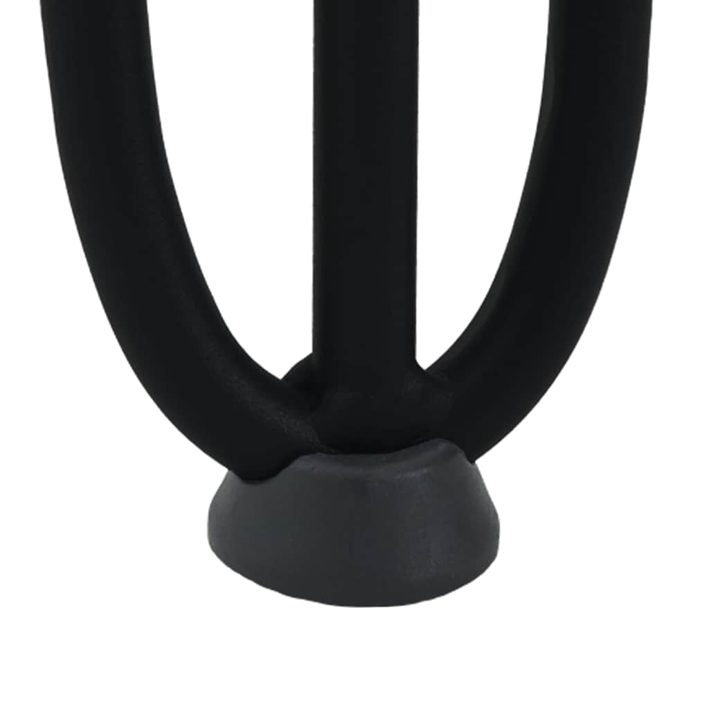 Gambe per Tavolo a Forcina 4 pz Nero 30 cm in Acciaio Massiccio 4012436