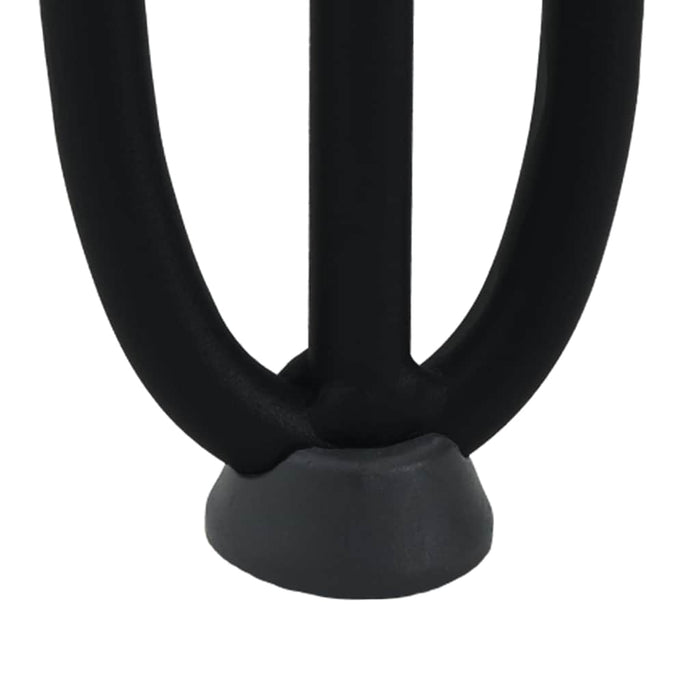 Gambe per Tavolo a Forcina 4 pz Nero 30 cm in Acciaio Massiccio 4012436