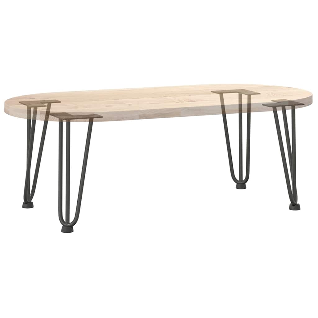 Gambe a forcina per tavolino 4 pz antracite 30 cm acciaio massiccio 4012438