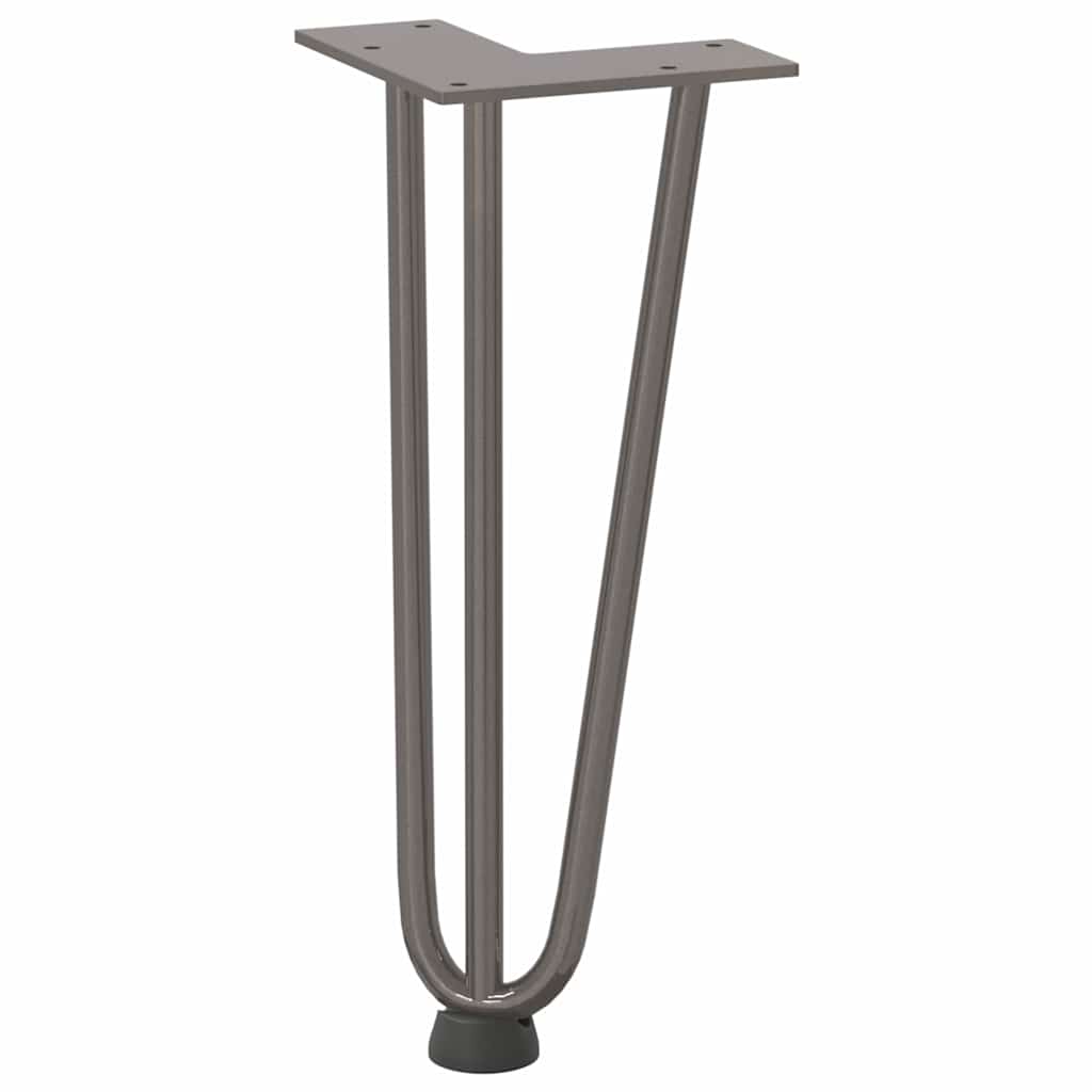 Gambe Tavolo a Forcina 4 pz 30 cm Acciaio Massiccio 4012439
